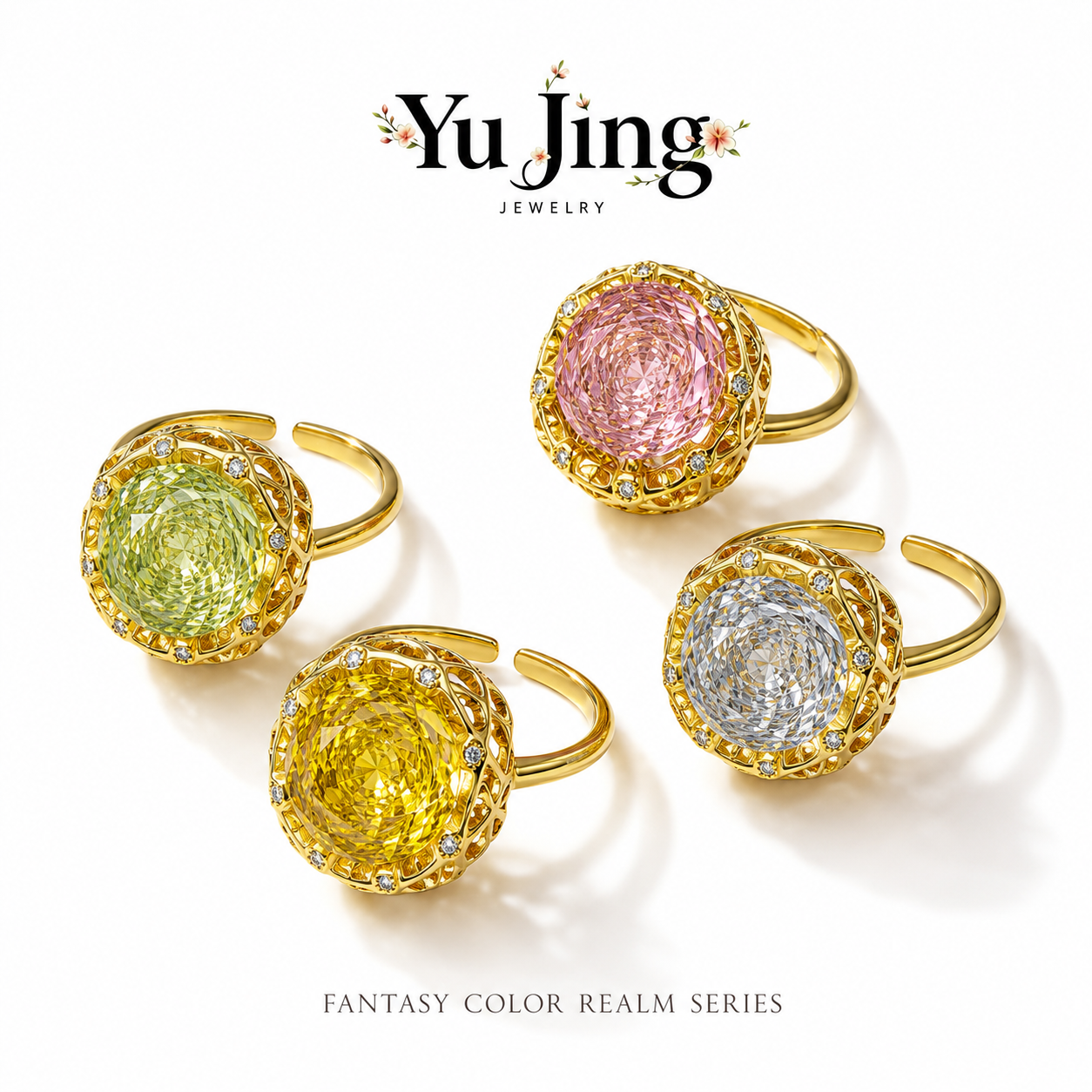 Rose-Cut Halo Ring